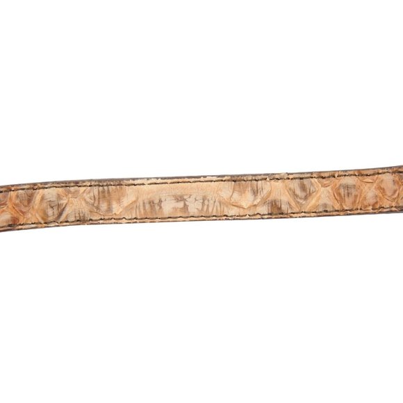 Prada Womens Vintage Python Skinny Belt 85 Brown Tan Exotic Leather Waist Strap - Picture 5 of 10